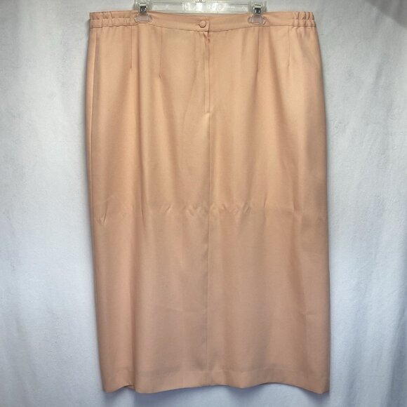 DONNA VINCI Embroidered Beaded Embellishment 2pc Lined Skirt Suit Women 22 Peach - Picture 10 of 16